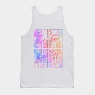 Kano, Nigeria City Map Typography - Colorful Tank Top